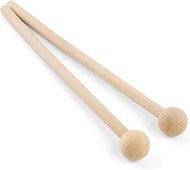 AUEAR, 8 Inch Long Wood Mallets Percussion Sticks for Xylophone Glockenspiel Percussion Energy Chime Wood Block and Bells (2 Pack)