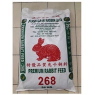 MAKANAN ARNAB PREMIUM SPECIAL RABBIT FEED PELLET FOOD DIET HASBIN JAYA 268 (25kg) 1 guni