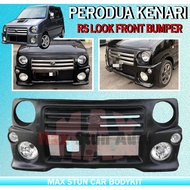 PERODUA KENARI RS LOOK FRONT BUMPER WITH LAMP (RS) BUMPER DEPAN FOR KENARI FIBER BUMPER KENARI BODYK