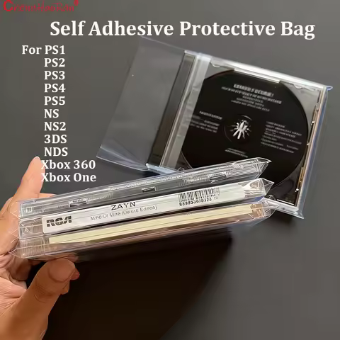 100PCS For NS2 Box PS4 Box PS5 Box PS1 PS2 PS3 PSP Xboxone 360 Wii Box Self Adhesive Protective Bag 
