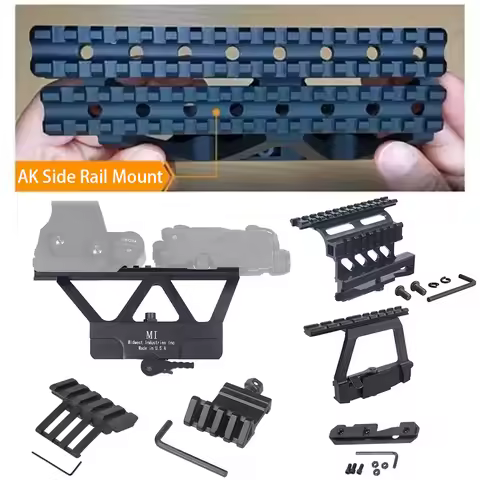 AK Side Rail Mount Tactical AK47 Steel Dovetail Side Plate Rail Scope MI Mount For Rifle AK47 AK-47 