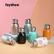 FAY Stainless Steel Water Bottle, Round Solid Color Slim Insulated Thermal Water Bottle, Portable Sports Outdoor Hiking Hot Cold Water Bottle