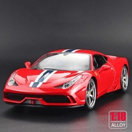 1: 18 Beimei High Simulation Alloy Lee 458 SPECIALE Sports Car Model Open Door Realistic Toy Ornamen
