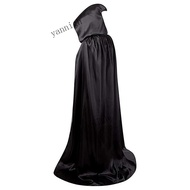 Taiwan Shipping Halloween Costume Black Death God Cloak Props Hooded Ghost Festival Witch Elf Adult 