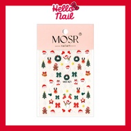 5D Christmas Nail Stickers Embossed Art Decorations