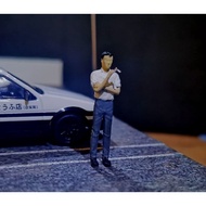 Miniature Figure Initial D Bunta Fujiwara Diorama Diecast Unpainted
