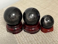 銀曜石球連木底座