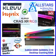 KLEVV CRAS XR RGB (2x8GB) DDR4 3600MHz CL18 Gaming RAM Kit (KD48GU880-36A180Z) (Warranty Ltd Lifetime with TechDynamic)