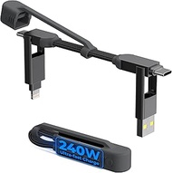 Rolling Square inCharge XS - 240W 4in1 Keyring Cable | Fast Charging & Data Transfer | Universal USB