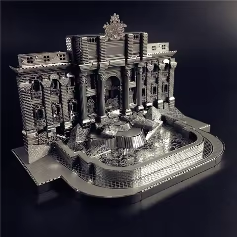 MMZ MODEL NANYUAN 3D Metal model kit Trevi Fountain Building Assembly Model DIY 3D Laser Cut Model p