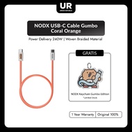 NODX USB-C Cable Gumbo - Coral ORANGE