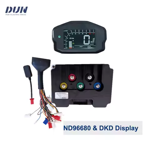 48V-96V nd96680 Fardriver DC 330A Phase Current 680A Controller with DKD Speedometer for 6KW-8KW BLD