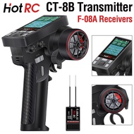 HotRC Transmitter CT-8B 10CH 2.4GHz Radio System Remote Controller with F-08A PWM GFSK Receiver for 