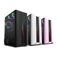 INPLAY | ESPORT 06 CASE | PC CASE GAMING ATX / MICRO - ATX CASE DESKTOP CASE BLACK & WHITE & PINK