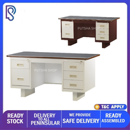 PUTSHA SHOP - Almari Besi / Kabinet Besi / Steel / Metal Pedestal desk double with 5 drawers - DELIVERY TO ALL PENINSULAR OF MALAYSIA