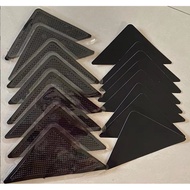 【COD】4/8 PCS Anti-skid Rubber Mat Triangle Reusable  Non Slip Patch Mat Washable Rug Gripper Stopper