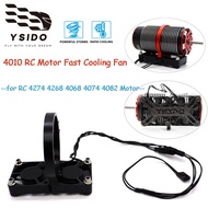 RC Motor Fast Cooling Fan 4010 Heatsink Dual Fans with 49mm/56mm Holder Adjustable Mount for RC 4274