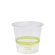 100% Compostable Cups by World Centric, Made from Ingeo PLA, for Cold Drinks, Clear, 6 oz (Pack of 2