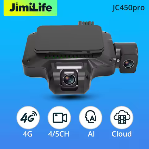 Jimi JC450Pro 4G DashCam ADAS 4/5 Channels AI Car DVR Camera Live Video GPS Tracking Remote Monitor 