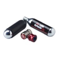 HUTCHINSON TUBE 16g CO2 Cartridges + Valve Head Compatible with Presta/Schrader