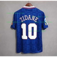 1996 France Top Quality Home Retro Soccer Jersey custom T-shirt Football Jersey ZIDANE DESCHAMPS