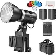 Godox ML60 60W LED Light Silent Mode Portable Brightness Adjustment Support Li-ion with 2X NP970 Bat