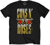 Guns N Roses T Shirt Big Guns Band Logo New Official Mens Black Size S