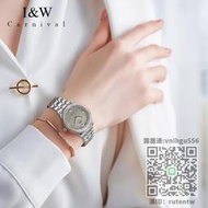 女士機械錶2023年新款IW愛沃馳女士手表女款機械表全自動輕奢品牌名牌正品表