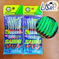 SEAHAWK #GL 888 GLOW SABIKI APOLLO MATA SABIKI SABIKI RIGS HOOKS APOLLO LINE LEADER PERAMBUT