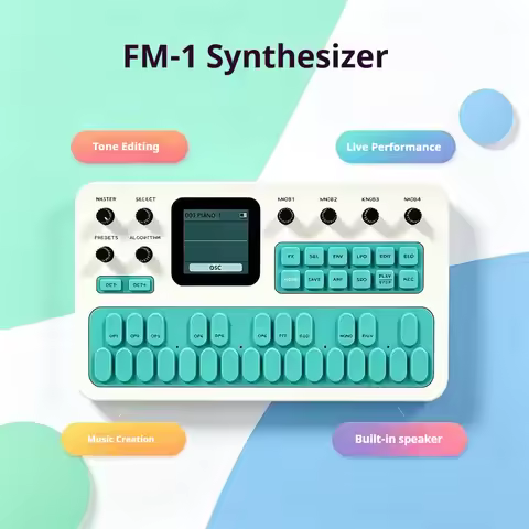 M-Vave Fm-1 Portable Fm 12h Battery Bluetooth Fm1 6-Operator Synthesizer Effect Pedal 32-Algorithm 1