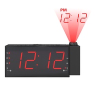 Skrin Besar 1.8 Inci LED Radio Jam Penggera Tayangan Digital Radio Kawalan Jam FM Kreatif dengan Pen