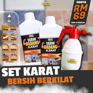 KARAT MURAH  2x Sabun Badang Karat + Spray Pencuci Lumut Kerak Tiles Toilet Tong Gas Karat Dinding L