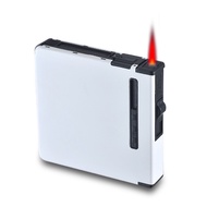 KOTAK ROKOK DENGAN PELONTAR DAN KOREK API JET KHUSUS ROKOK LINTING PANJANG MAX 8.5 CM