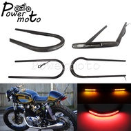 Motorcycle Rear Seat Hoop Loop LED Tail Brake Turn Signal Light for YAMAHA SR125 SR250 SR400 SR500 X