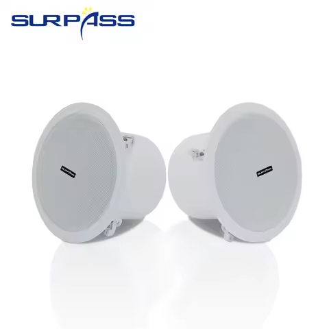 8inch audience Passive Ceiling Speakers pa speaker Stereo Sound PA System 70V/100V/8Ohm In Wall Ceil