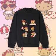 เสื้อสเวตเตอร์แขนยาวพิมพ์ลายการ์ตูนน่ารัก Hello Kitty สำหรับผู้หญิง ผ้าฝ้าย #1