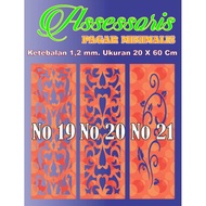 Cutting plat Custom minimalis ornamen, kanopi, pagar