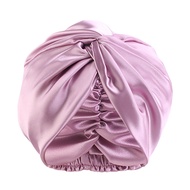 【ZNBY】100% Real Mulberry Silk Turban Bonnests Sleeping Cap Night For Women Twisted Sleeping 19 Momme