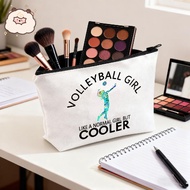 Volleyball bag with zipper, volleyball gift, volleyball girl makeup bag like a regular girl but cool