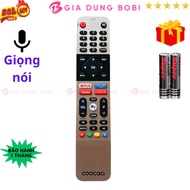 Remote điều khiển tivi COOCAA Mã 02 giọng nói điều khiển TV COOCAA - Tặng kèm pin - Gia Dụng Bo Bi