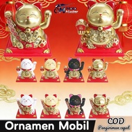 Maneki Neko Dashboard Car Ornament 2.5In Solar Lucky Cat Lucky Cat Mini Lucky Display