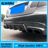 Carbon Fiber Car Rear Bumper Diffuser Lip Spoiler Bracket Exhaust Plate For Mercedes Benz E Class W2