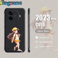 Jingsanc Vỏ thiết kế không viền cho Vivo iqoo Z9 5G/iqoo Z9 TURBO/iqoo Z9 Turbo + Vỏ điện thoại cô g