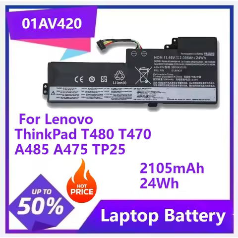 01AV420 Laptop battery For Lenovo ThinkPad T480 T470 A485 A475 TP25 01AV421 01AV419 01AV489 SB10K975
