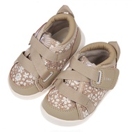 日本IFME - 童趣小花卡其色超輕量寶寶機能學步鞋