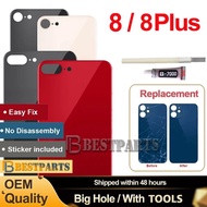 Back glass replacement 8 / 8 Plus glass cover 1Pcs included free tools