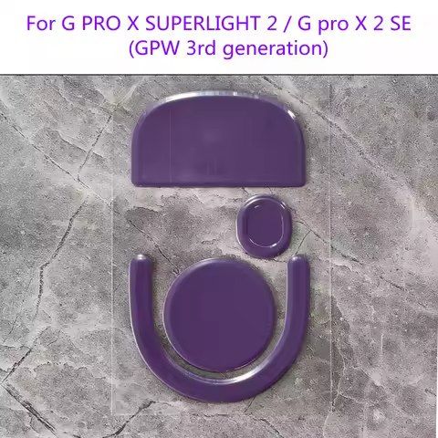 1 Set PTFE Anti-Collapse Arc-Edged Mouse Skate For G PRO X Superlight 2 Similar To Obsidian Air Purp