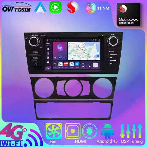 Owtosin Android 13 Qualcomm 665 8G+256G Car GPS Radio Video Player For BMW 3 Series E90 E91 E92 E93 