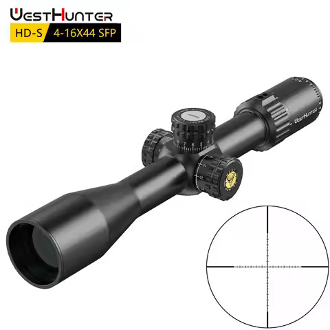 WestHunter HD-S 4-16X44 SFP Hunting Riflescopes 1/4 MOA Reticle Side Parallax Optical Sights 30mm Tu
