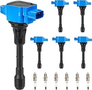 Ignition Coil & Iridium Spark Plugs UF550 for Nissan Altima Maxima Murano Pathfinder Quest Infiniti